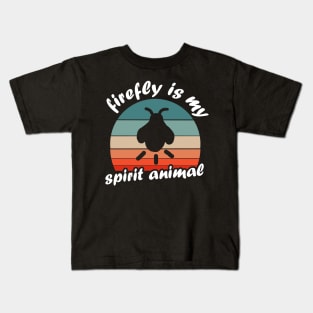 My spirit animal firefly saying retro beetle Kids T-Shirt